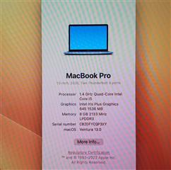 APPLE MacBook Pro 13-inch 2020 Two Thunderbolt 3 ports i5 8th gen 250gb SSD